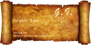 Grath Ida névjegykártya