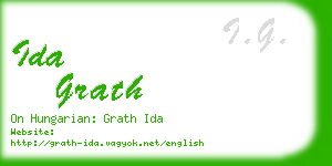ida grath business card